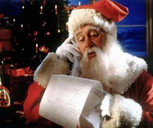 yapboz Noel isim Noel sunmak için kontrol listesi sunar